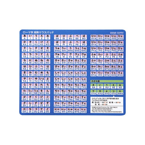 (まとめ)サンワサプライ ローマ字変換マウスパッド MPD-OP17RL8BL【×10セット】