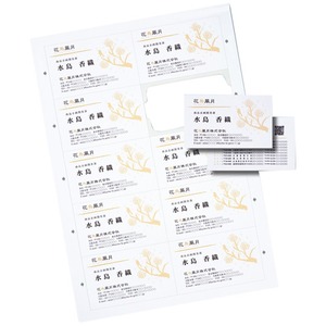 (まとめ)サンワサプライ マルチタイプまわりがきれいな名刺カード・標準(A4、10面、20シート200カード入り) JP-MCCM01【×5セット】 商品写真
