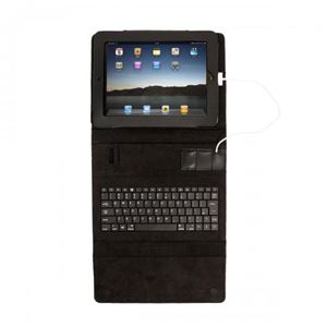 (まとめ)サンコー 有線式キーボード内蔵iPad革ケース CWKFIP03【×2セット】 商品写真1