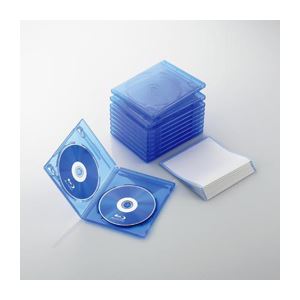 (まとめ)エレコム Blu-rayディスクケース(2枚収納タイプ) CCD-BLU210CBU【×3セット】 商品写真