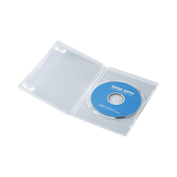 (まとめ)サンワサプライ DVDトールケース(1枚収納) DVD-TN1-10C【×3セット】