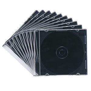 (まとめ)サンワサプライ DVD・CDケース(マットブラック) FCD-PU10MBK【×10セット】 商品写真