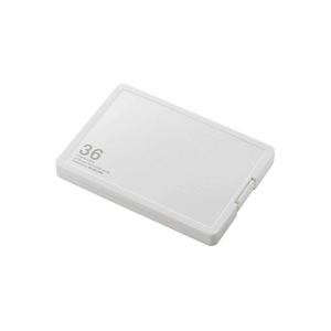 (まとめ)エレコム SD/microSDカードケース(プラスチックタイプ) CMC-SDCPP36WH【×5セット】 商品写真