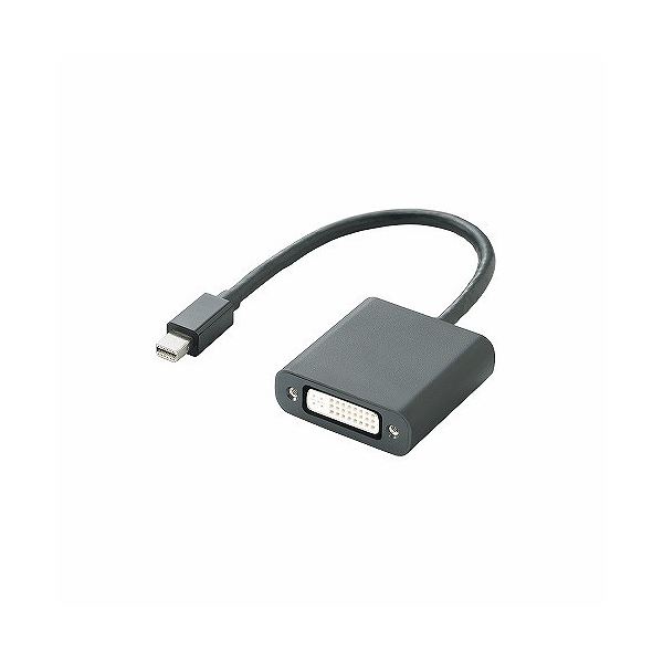 (まとめ)エレコム Mini DisplayPort-DVI変換アダプタ AD-MDPDVIBK【×2セット】