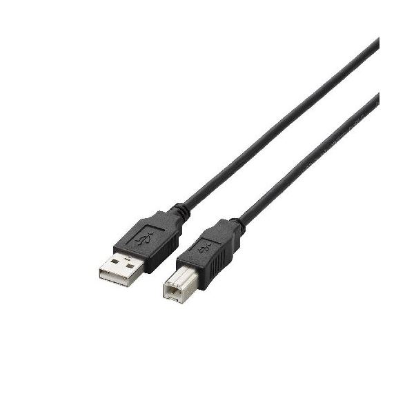 (まとめ)エレコム USB2.0ケーブル U2C-BN07BK【×10セット】