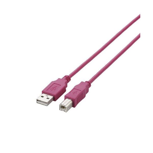 (まとめ)エレコム USB2.0ケーブル U2C-BN20PN【×5セット】