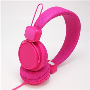 (まとめ)オーセラス販売 スマートフォン通話機能付 デザインヘッドホン ピンク H-20PK【×2セット】 商品写真2