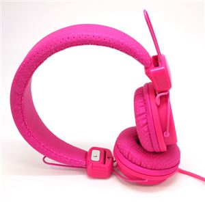 (まとめ)オーセラス販売 スマートフォン通話機能付 デザインヘッドホン ピンク H-20PK【×2セット】 商品写真3