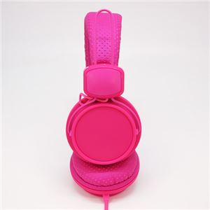 (まとめ)オーセラス販売 スマートフォン通話機能付 デザインヘッドホン ピンク H-20PK【×2セット】 商品写真4
