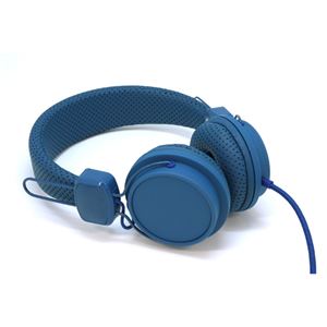 (まとめ)オーセラス販売 スマートフォン通話機能付 デザインヘッドホン ブルー H-20BL【×2セット】 商品写真1