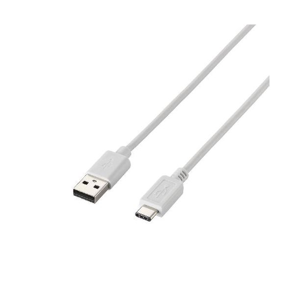 (まとめ)エレコム USB2.0ケーブル(A-TypeC) U2C-APAC10WH【×3セット】