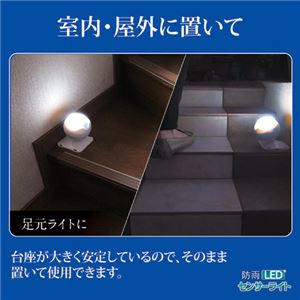(まとめ)旭電機化成 防雨LEDセンサーライト 809994【×2セット】 商品写真3