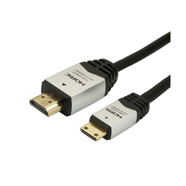 （まとめ）HORIC HDMI MINIケーブル 3m シルバー HDM30-016MNS【×3セット】