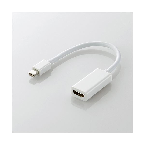 （まとめ）エレコム Mini DisplayPort-HDMI変換アダプタ AD-MDPHDMIWH【×2セット】