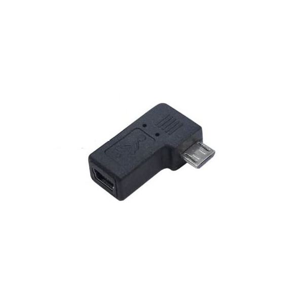 (まとめ)変換名人 変換プラグ USB mini5pin→microUSB 右L型 USBM5-MCRLF【×20セット】