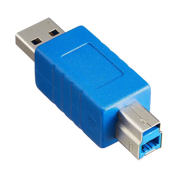 (まとめ)変換名人 変換プラグ USB3.0 A(オス)-B(オス) USB3AA-BA【×10セット】