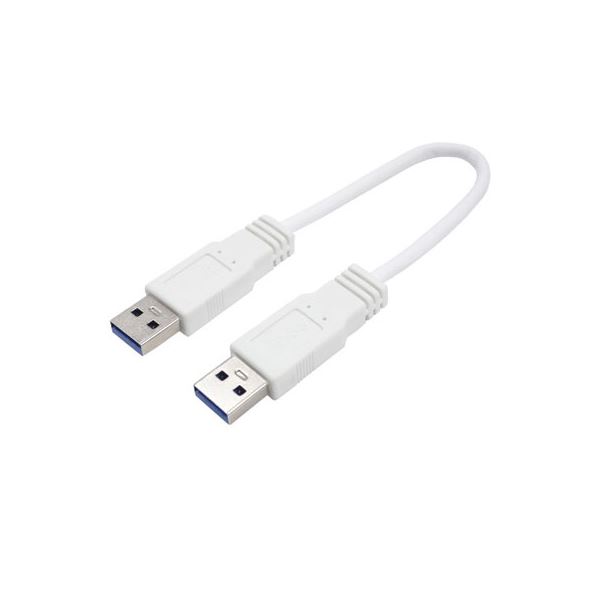 (まとめ)変換名人 USB3.0ケーブル A-A 20 ストレート結線 USB3A-A/CA20【×10セット】