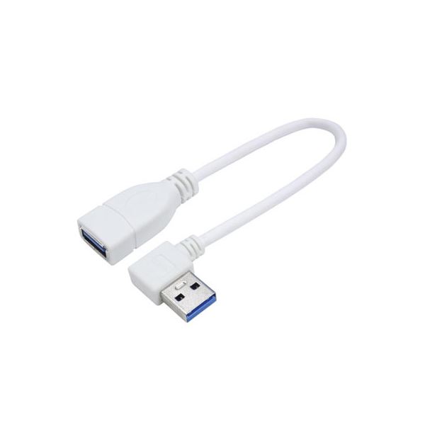 (まとめ)変換名人 USB3.0L型ケーブル延長20(左L) USB3A-CA20LL【×5セット】