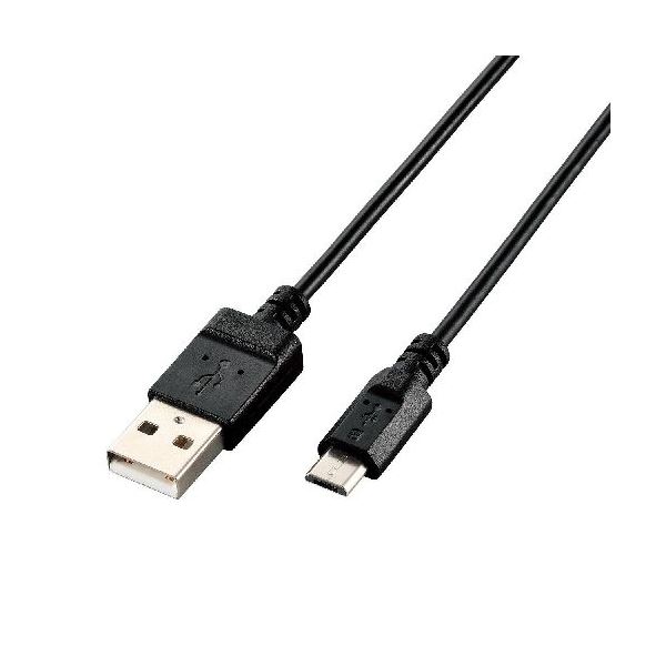 (まとめ)エレコム エコUSB2.0ケーブル(A-microBタイプ) U2C-JAMB03BK【×10セット】