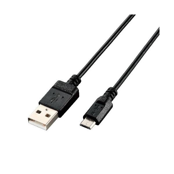 (まとめ)エレコム エコUSB2.0ケーブル(A-microBタイプ) U2C-JAMB09BK【×5セット】