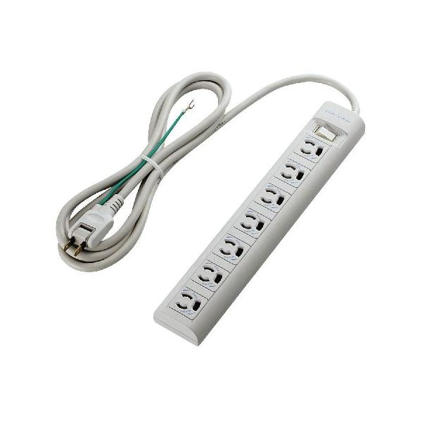 (まとめ)エレコム 抜け止めマグネット雷タップ T-Y3A-3720WH【×2セット】