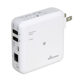 ラトックシステム Wi-Fi USBリーダー (スマホ・タブレット充電機能付) REX-WIFIUSB2X 商品写真