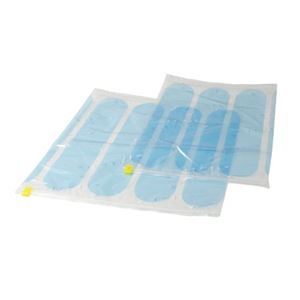 (まとめ)ミヨシ 抗菌加工フィルム採用衣類圧縮袋 Mサイズ+Lサイズ ブルー MBZ-KAB/BL【×5セット】 - 拡大画像