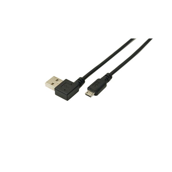 (まとめ)変換名人 USB A(右L)→micro100cmケーブル USBARL-MC/CA100【×10セット】