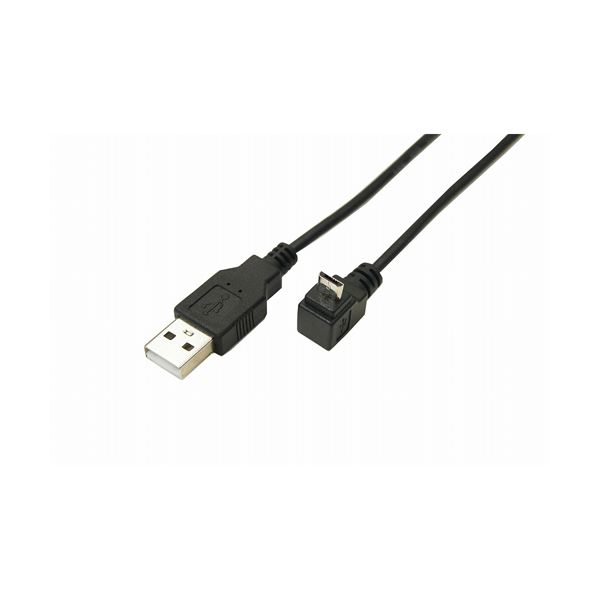 (まとめ)変換名人 USB A to micro上L型100cmケーブル USBA-MCUL/CA100【×10セット】