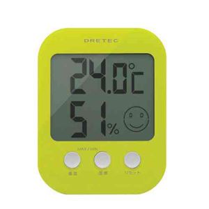 (まとめ)DRETEC デジタル温湿度計 オプシス 5段階の表情で室内の快適度を表示 O-230GN【×3セット】 商品写真