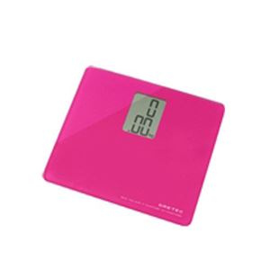 (まとめ)DRETEC デジタル 体重計 ボディースケール 「プティ」 BS-113PK ピンク【×2セット】 商品写真