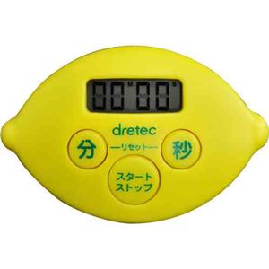 (まとめ)DRETEC キッチンタイマー レモンタイマー T-525YE【×5セット】 商品写真