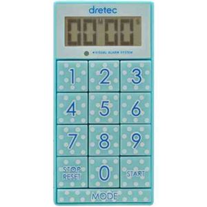 (まとめ)DRETEC キッチンタイマー 光と音で時間をお知らせ デジタルタイマー スリムキューブ T-520BL【×5セット】 商品写真