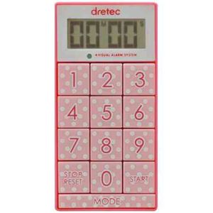 (まとめ)DRETEC キッチンタイマー 光と音で時間をお知らせ デジタルタイマー スリムキューブ T-520PK【×5セット】 商品写真