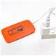 (まとめ)サンコー 蚊よけ付きモバイルバッテリー オレンジ USBTMQ5R【×2セット】 - 縮小画像5