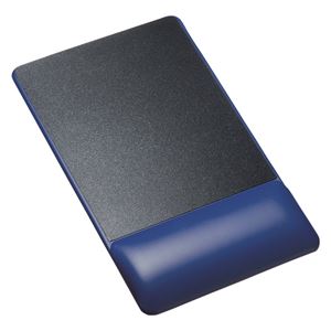 (まとめ)サンワサプライ リストレスト付きマウスパッド(レザー調素材、高さ標準、ブルー) MPD-GELPNBL【×2セット】 商品写真