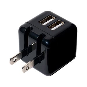 (まとめ)ミヨシ USB-ACアダプタ 2.4A 2ポート ブラック IPA-US01/BK【×3セット】 商品写真1