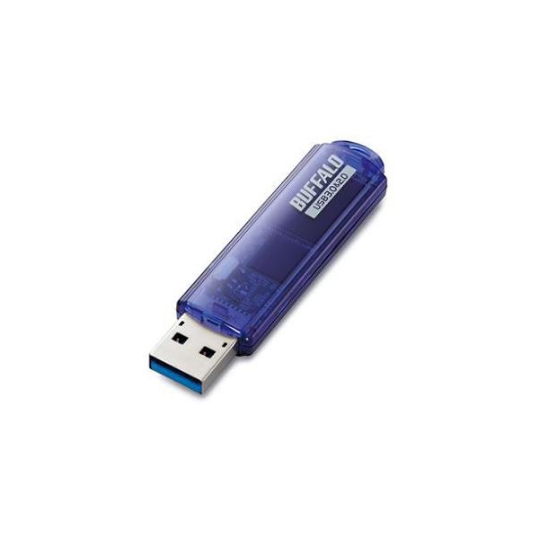 BUFFALO バッファロー USBメモリ USB3.0対応「ライトプロテクト機能」搭載モデル RUF3-C64GA-BL RUF3-C64GABL