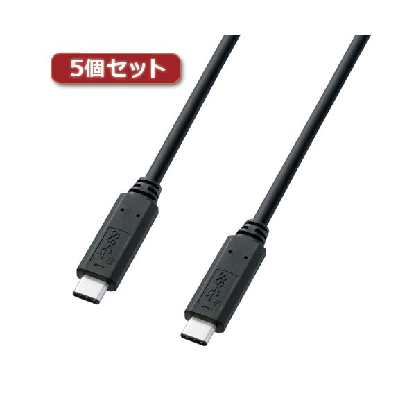 5個セット サンワサプライ USB3.1Gen2TypeCケーブル KU31-CCP310X5