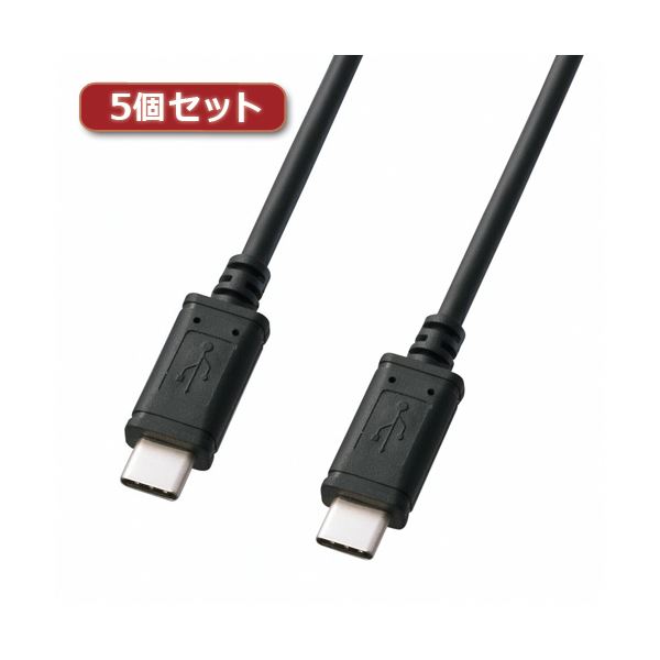 5個セット サンワサプライ USB2.0TypeCケーブル KU-CCP520X5