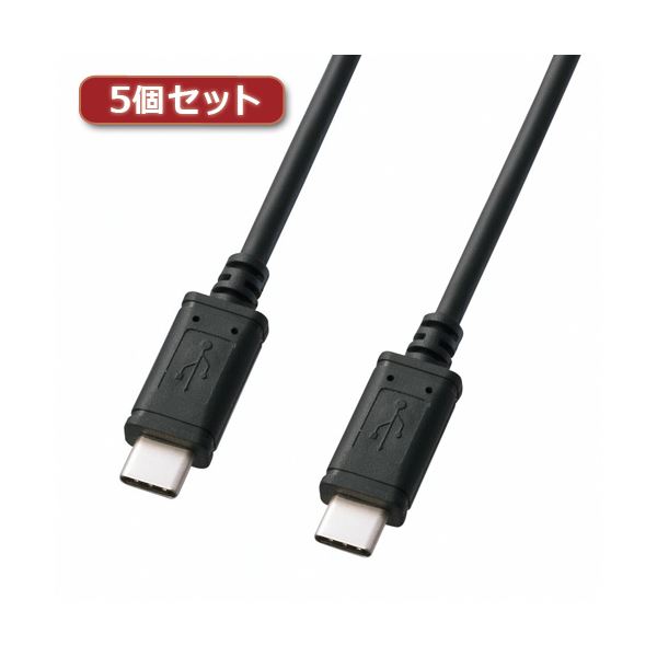 5個セット サンワサプライ USB2.0TypeCケーブル KU-CC20X5