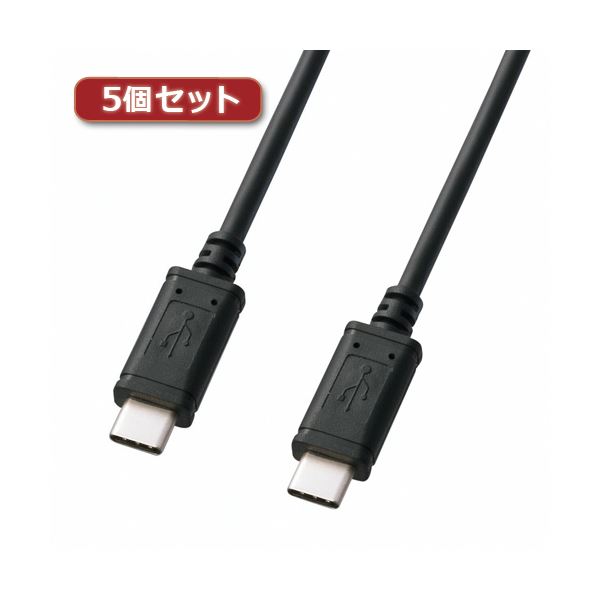 5個セット サンワサプライ USB2.0TypeCケーブル KU-CC10X5