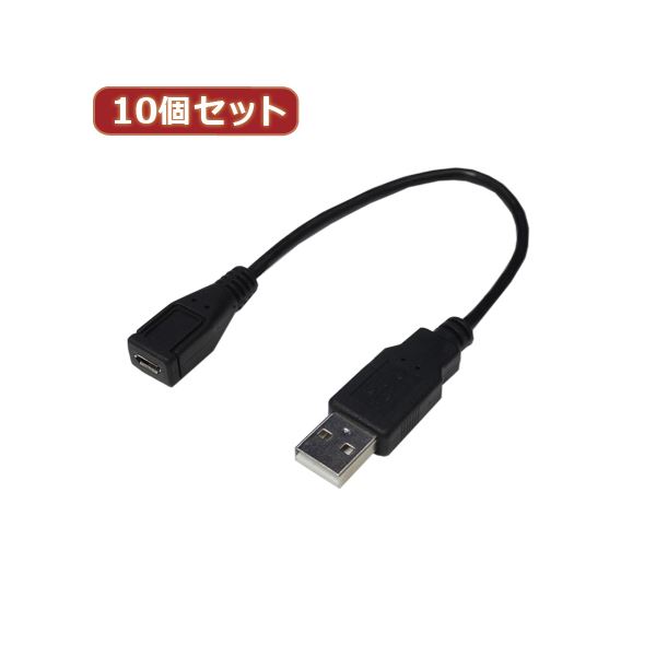 変換名人 10個セット USBケーブル20 A（オス） to micro（メス） USBAA／MCB20X10