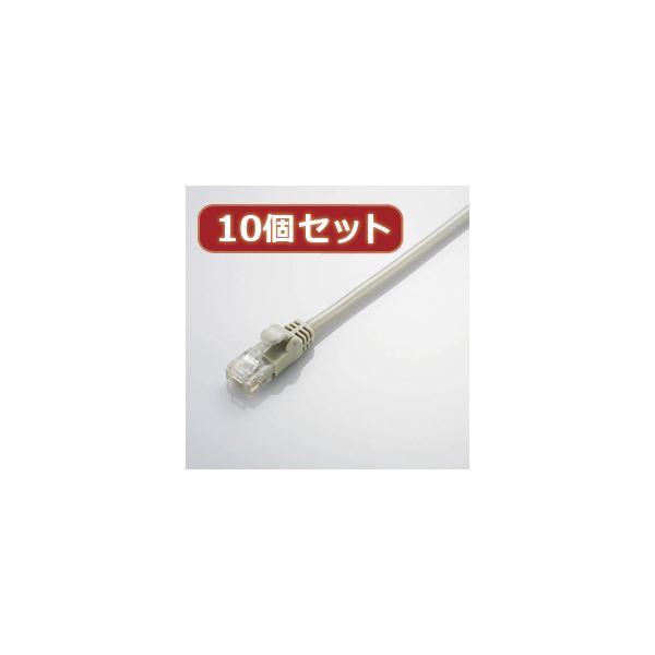 10個セット エレコム やわらかLANケーブル（Cat5E準拠） LD-CTY／LG3X10