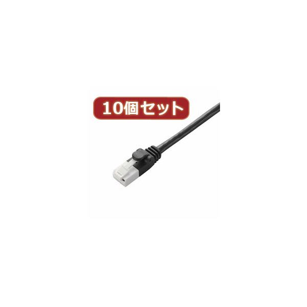 10個セット エレコム ツメ折れ防止LANケーブル（Cat6） LD-GPT／BK30X10