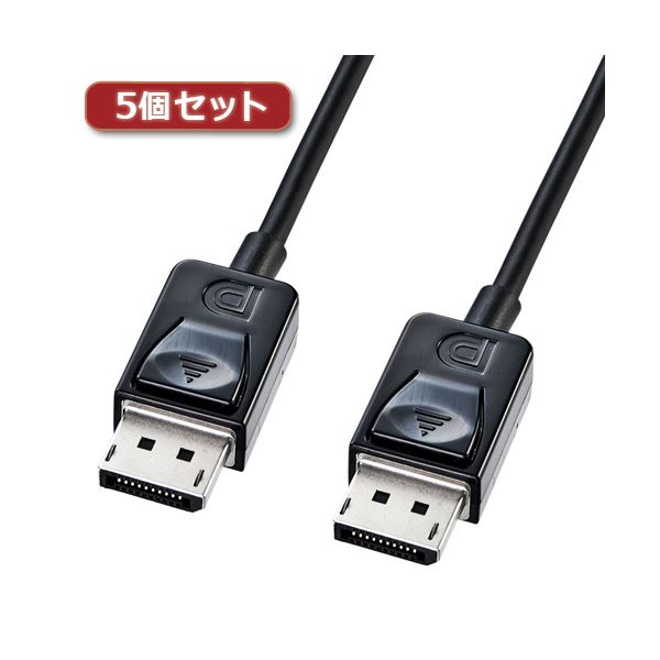 5個セット サンワサプライ DisplayPortケーブル2m KC-DP2KX5