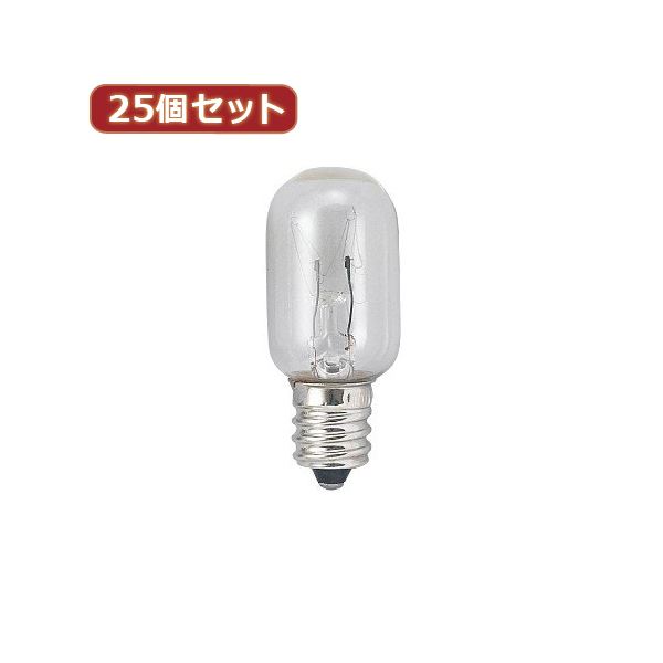 YAZAWA 25個セット ナツメ球3Wクリア T201203CX25