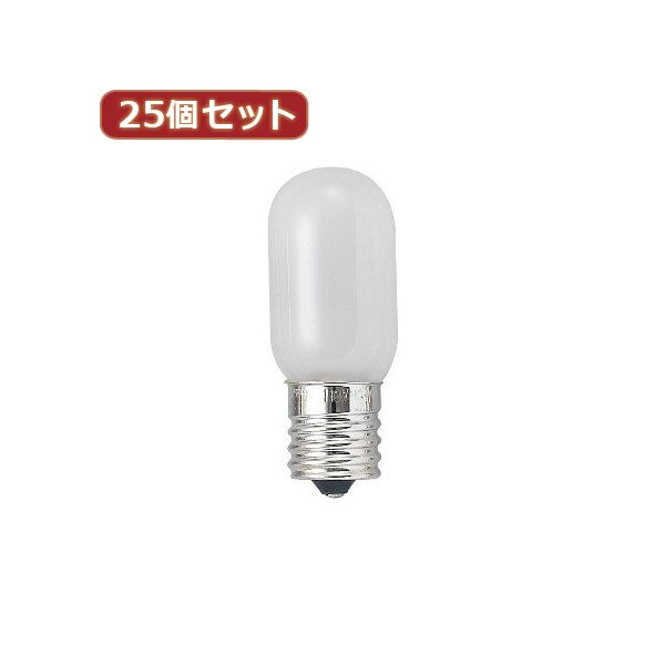 YAZAWA 25個セット ナツメ球5Wホワイト口金E17 T201705WX25