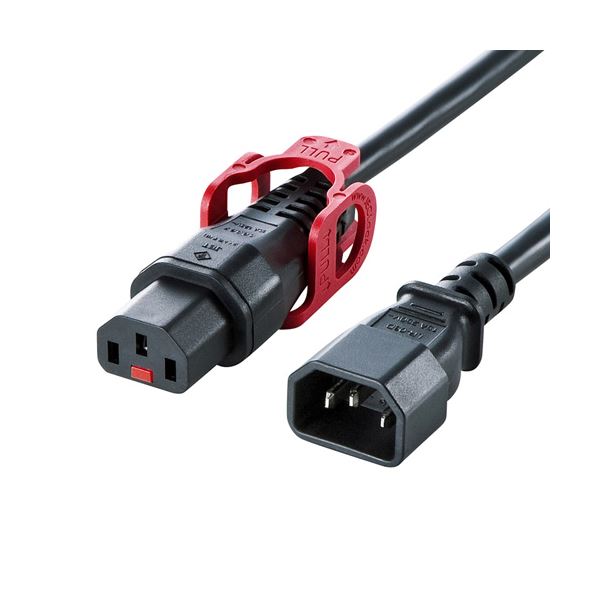 サンワサプライ 抜け防止ロック式電源コードロックプラス（3m） APW15-C14C13LP-30