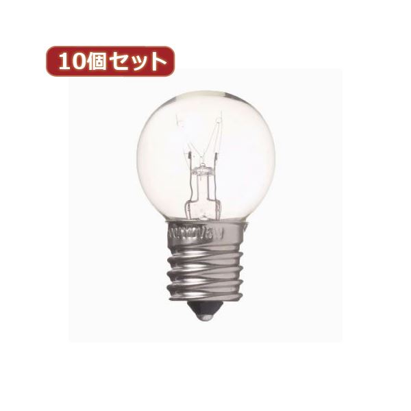 （まとめ）YAZAWA 10個セット ベビーボール球5WクリアE17 G301705CX10【×2セット】